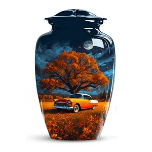 Urne funéraire écologique américaine pour amoureux des voitures, urne commémorative personnalisée pour cendres, urnes funéraires pour adultes, designs personnalisables - Product Image 4