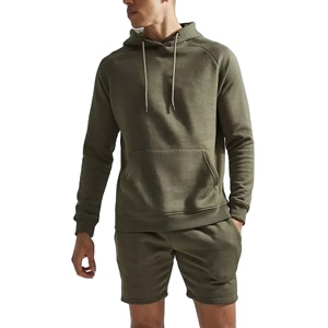Nouvel ensemble 2026 de sweats à capuche et shorts en coton 100% style streetwear, avec bord extérieur en tissu éponge, broderies et patchs vieillis, effet délavé soleil, pour l'automne - Product Image 4