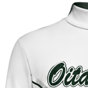 Maillot de sport à manches longues vert foncé et blanc sublimé pour cheerleading – Haut de performance athlétique pour entraînement, pratique et compétition - Product Image 5