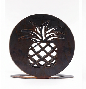 Porte-serviettes de table en acier inoxydable en forme d'ananas, design rond en forme de fruit, parfait pour les tables à manger et la décoration de cuisine - Product Image 4