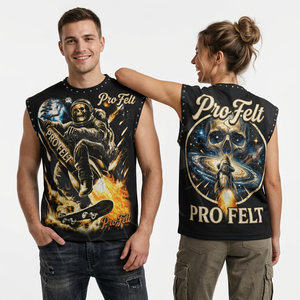 Débardeur Homme 80% Coton 20% Polyester Haute Qualité Personnalisé T-shirt Sans Manches Streetwear Crâne Décontracté Tendance Été - Product Image 2