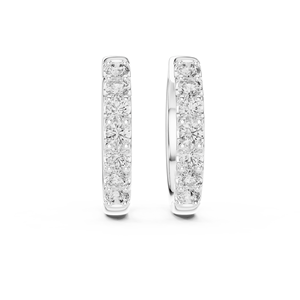 Aros Delicados de Oro Blanco con Diamantes de 0.05 Quilates, Engastados en Puntas, Diamantes Redondos Cultivados en Laboratorio, Pendientes de Oro de 9K, 14K, 18K, Platino, Lujo, Venta al por Mayor - Product Image 4