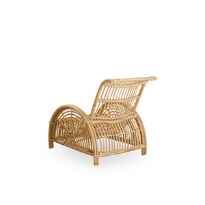 Sillón Moderno de Ratán, Tapizado, con Respaldo Ajustable, Asiento de Mimbre Natural para Sala de Estar - Product Image 5