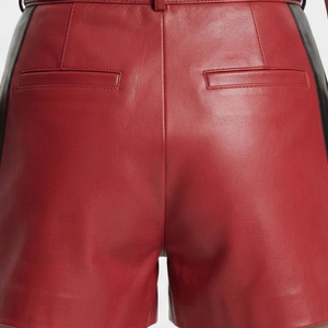 Shorts de Cuero Premium para Mujer, Shorts de Cuero con Logotipo Personalizado, Shorts de Cuero para Dama con Bolsillos Delanteros y Traseros - Product Image 3