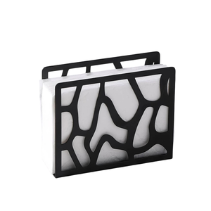 Porte-serviettes classique en métal noir au design créatif, support de boîte à mouchoirs sur pied pour la maison, les hôtels et la décoration de salle à manger - Product Image 4