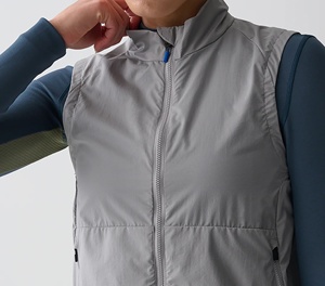 Gilet de cyclisme sans manches Sprint Sports léger gris avec poches zippées, ourlet réglable, unisexe adulte, tissu respirant - Product Image 6