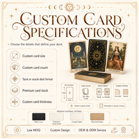 Fabricant OEM, impression personnalisée, vente en gros, œuvres d'art peintes à la main, ensemble complet, jeu de cartes de tarot personnalisées, boîte de jeu personnalisée