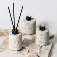 Diffuseur d'arômes sans flamme AIKUN en verre rond, sans alcool, à diffusion longue durée, pour salon, chambre d'hôtel, logo personnalisé