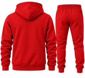 Ensemble de jogging pour homme rouge, sweat-shirt à capuche, survêtement décontracté, vêtements de sport - Product Image 3