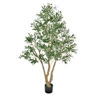 6FT # # # # Réaliste # # # # Tronc de bois naturel # # # # Feuilles vertes # # # # Arbre d'olivier artificiel # # # # Intérieur/Extérieur