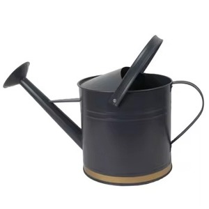 Arrosoir en métal haute résistance, finition peinte en noir, outil de jardinage durable - Product Image 1