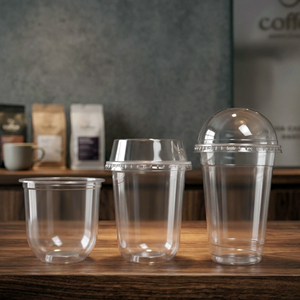 QUANG QUAN Disposable PP Single Wall <b>Cups</b> 16/20/24oz 95mm Diameter for Cold Beverages Boba Coffee & Tea - Product Image 1