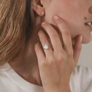 Lab Grown Diamond Emerald Cut Solitaire Engagement Ring 14k <b>Solid</b> Gold Wholesale 1.20ct Hidden Baguette Basket Band Manufacturer - Product Image 2