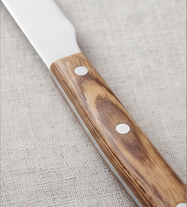 Ensemble de couverts minimalistes avec manche en bois, en acier inoxydable, passe au lave-vaisselle, pour la vaisselle de mariage - Product Image 2