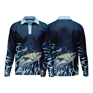 เสื้อโปโลตกปลาแบบกันน้ำ ไซส์พลัส น้ำหนักเบา แขนยาว พิมพ์ลายแบบซับลิเมชั่น ป้องกันรังสียูวี UPF 50 แห้งเร็ว ระบายอากาศได้ดี - Product Image 6