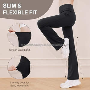 High Waisted Bootcut Girls' <b>Flare</b> <b>Leggings</b> with Pockets Waseem Impex Customizes Print Yoga Dance Pants - Product Image 2