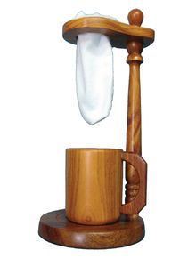 Support à café en bois au design minimaliste, forme carrée, capacité de 350 ml, réutilisable, écologique, pour barista et usage domestique - Product Image 2