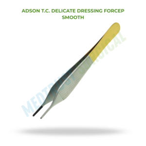 Adson TC Pince à pansements chirurgicale en carbure de tungstène, délicate, lisse, taille standard - Product Image 2