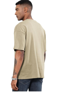 เสื้อยืดทรงบ็อกซี่ผู้ชายแบบเรียบง่าย ผ้าฝ้ายออร์แกนิค 100% เสื้อสเวตเชิ้ตเฟรนช์เทอร์รี่ 300 GSM หนักพิเศษ ทรงโอเวอร์ไซส์ เสื้อยืด 100% - Product Image 2