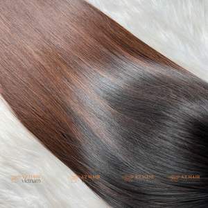 วิกผมคนแท้100% ปลายตรงปลายสีน้ำตาลผมแท้ความละเอียดสูงสำหรับต่อผมทอสองชั้น - Product Image 5