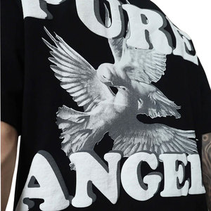 T-shirts pour hommes personnalisés 2026 avec impression en relief, 100 % coton, manches courtes, haute qualité, nouveau prix de gros - Product Image 2