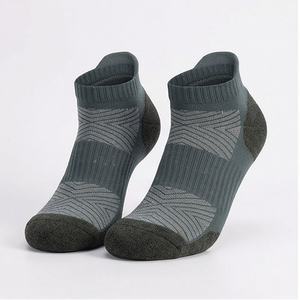 Custom <b>Men</b> Sports <b>Socks</b> Cushion Heel Tab Breathable Cotton Running Athletic Low Cut Performance Gym Workout Fit Customized <b>Color</b> - Product Image 1