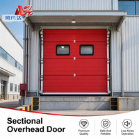 Puerta Seccional de Garaje de Bajo Ruido con Ventana de Visión, Sensor de Obstáculos y Liberación Manual de Emergencia para Almacenes