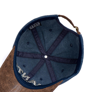 OEM High Quality 6 Panel Cotton <b>Dad</b> <b>Hat</b> Formal Style Baseball Cap with Digital Distressed Custom Embroidery Logo Patch - Product Image 4