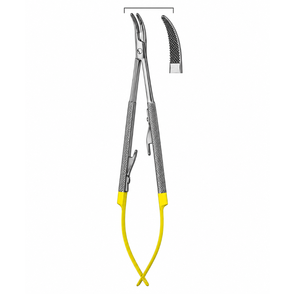 Pinza curva Castroviejo con inserciones TC, pinzas de disección y enucleación con certificación CE para uso en cirugía general - Product Image 2