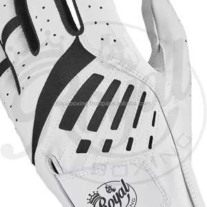 Guantes de Golf Blancos Unisex Personalizables Grace con Palma de Cuero Genuino, Estilo con Logotipo en la Mano Derecha y Embalaje Personalizado en Color - Product Image 3