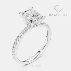 Engagement <b>Ring</b> in 14KT White Gold F+ Color VS+ Clarity for Women Luxury <b>Ring</b> IGI Certified 1.56CT Radiant Cut Lab Grown Diamond - Product Image 2