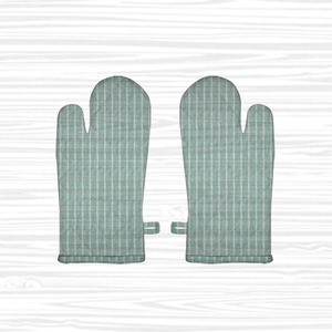 Sai Impex - Gants de four modernes gris et blancs rayés matelassés 100% coton, résistants à la chaleur, lavables, paire pour la cuisine - Product Image 5