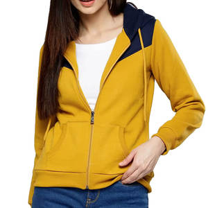 Diseña tu propia sudadera con capucha y cremallera para mujer, nueva en stock, MOQ bajo, de alta calidad y ligera. - Product Image 1