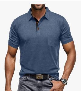 Polo en maille de haute qualité pour homme, style Old Money, motif uni, décontracté, taille XL, avec détails ajourés - Product Image 2