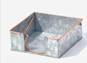 Portarrollos de Papel Metálico Galvanizado Gris Premium, Perfecto para Decoración Elegante del Hogar y Caja de Almacenamiento con Estilo para Uso en Mesa - Product Image 2