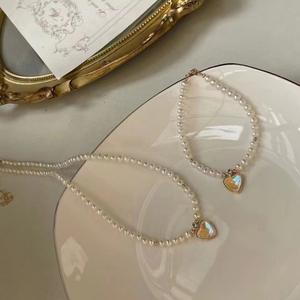 Freshwater <b>Pearl</b> <b>Necklace</b> with Broken <b>Silver</b> Design Versatile Collarbone Chain Baby Chain Simple Fashionable Niche <b>Necklace</b> - Product Image 1