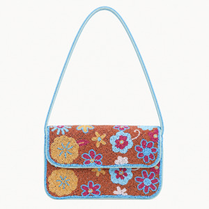 Beaded Shoulder <b>Bags</b> for Women, Girls Evening Purse Floral Embroidery Bohemian Women's Shoulder Glass Beaded Handbag Wholesale - Product Image 1