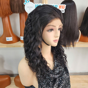 Perruque Lace Front HD de Haute Qualité 5x5 Cheveux Humains Vierges Vietnamiens Sans Colle Couleur Naturelle Courte 200 grammes 18 Pouces Petit Bonnet - Product Image 2