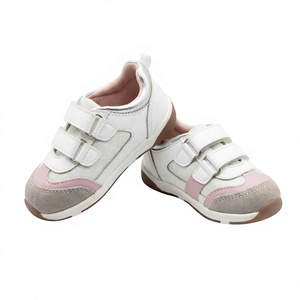 Chaussures décontractées unisexes pour bébé, dessus en maille blanche, doublure en peau de porc, fermeture à lacets, soutien de la voûte plantaire, semelle antidérapante, respirantes, adaptées à toutes les saisons - Product Image 1