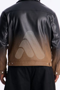 Chaqueta de Cuero de Alta Calidad para Hombre, con Cuello Alto, Logotipo Frontal, Impermeable y Transpirable, Estilo Urbano y Motociclista - Product Image 4