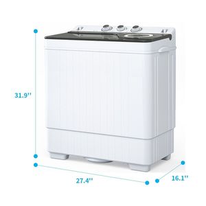 Mini Lavatrice a Doppia Vasca con Pompa di Scarico per Appartamenti, Dormitori, Camper e Campeggio - Product Image 2