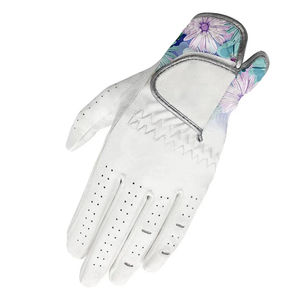 Gants de golf sportifs tendance, ajustables, en peau de mouton, respirants, antidérapants, couleur personnalisée, pour femme, main gauche, haute qualité - Product Image 2