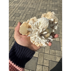 Scolecite with Okenite Mordenite Yellow Stilbite <b>Crystal</b> <b>Cluster</b> Natural Mineral for Wholesale Supply - Product Image 5