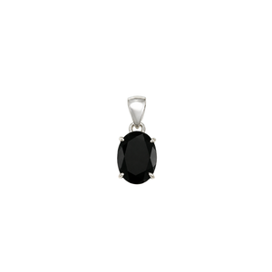 Pendentif de collier unisexe en tourmaline noire hexagonale, style religieux hindou, pour anniversaire - Product Image 1