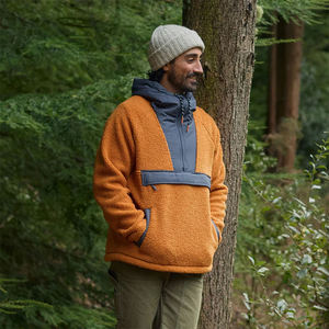 High Quality Heavyweight Sherpa Fleece <b>Pullover</b> Jacket Winter Wool Fabric Anti-Bacterial Breathable Windproof Eco-Friendly - Product Image 2