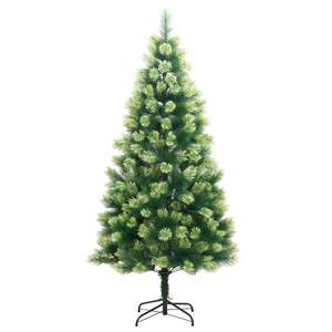 Sapin de Noël artificiel articulé de 82,7 pouces de hauteur en PVC vert - Product Image 2
