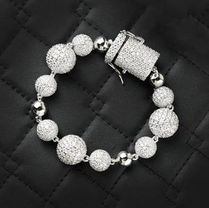 Moissanite Disco <b>Ball</b> Gold Plated 925 Sterling Silver Iced Tennis <b>Bracelet</b> Luxury Sparkling VVS Moissanite Jewelry Women - Product Image 2