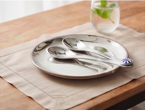 Pinwheel Ceramic Salad Server Duo Stainless Steel With Ceramic Inlay Cap Perfect for Home Kitchen Use and Hotel And Restaurants - Product Image 2