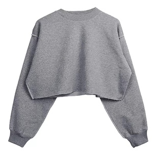 Nouveaux pulls en coton personnalisés avec logo en gros, pulls d'hiver pour femmes, col rond ample et manches longues, couleur unie - Product Image 4