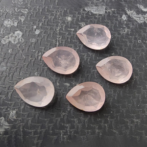 Piedra Preciosa de Cuarzo Rosa de Calidad AAA+, Corte Facetado en Forma de Pera, Calibrada, para Joyería - Product Image 2